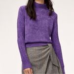 Aritzia  Wilfred Corteta Lightweight Mock Neck Sweater Purple- Size Medium Photo 1