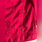 Chico's  Casual Zip Up Lightweight Stretch Jacket Hot Pink Gathered Size 2 Large Photo 4