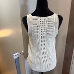 Gap  Crochet Open Weave Lace Scoop Neck Tank Top White Cream Beach Casual Layer‎ Photo 2