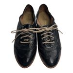 Cole Haan  Soft Leather Wingtip Oxford Lace Up Ballet Style Shoes Black Size 7B Photo 2