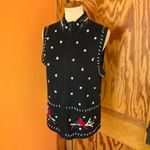 Vtg Y2K cardinal winter zip up sweater vest Black Size M Photo 11