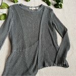 Inhabit Brand Inhabit Silk Blend Grey Asymmetrical Hem Knit Shirt Photo 3