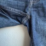 J Crew Size 23 Petite Demi Boot Crop Exposed Button Fly Solid Blue Dark Wash Photo 4