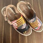Toms  Monica Wedge Slingback Espadrille Multicolor Sandal Women's Size 5 Photo 1