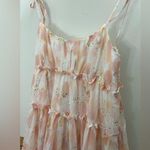NWT Buddy Love Pastel Pink Gold Baby Doll Ruffle Mini Dress Size Small Photo 3