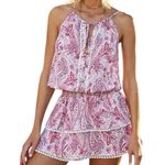 Melissa Odabash Rosa Paisley Print Pink Sleeveless Mini Dress Cover Photo 0