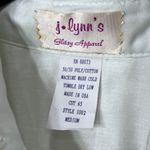 j lynns Glitzy Apparel Womens White Long Sleeve Western Shirt Medium Gold Swirls Size undefined Photo 5