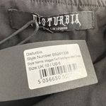 Disturbia Maggie Tie Front Apron Midi Dress in Black size 6 Floral Velour NWT Photo 10