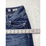 Miss Me Jeans Womens Sz 27 Easy Crop blue Denim Embellished Fleur de Lis Pockets Photo 3