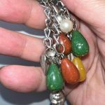 MCM Vintage  Silver Tone and Beaded Cascade Clip Earrings Photo 7