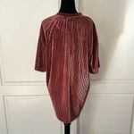 RIBBED PINK VELVET USA PATRIOTIC STRETCHY TEE Size L Photo 1