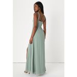 Lulus NWT  Remarkable Arrival Sage Brush Sleeveless Maxi Dress Bridesmaid Sz XXL Photo 2