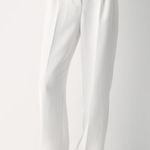 Aritzia  Effortless High-Waisted Wide-Leg Japanese Crepe Trousers White Women's 6 Photo 0