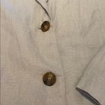 Tahari  Linen Minimalist Oversized Vented Jacket Blazer Pale Gray Size Large Photo 2