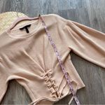 Bcbg Maxazria cream corset lace‎ up sweater Photo 4