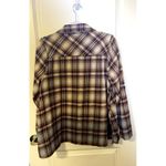 Andree by Unit  Plaid Flannel Ombre Button Up Shirt Women’s Size Medium Boho Photo 3