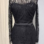 Black Lace Off Shoulder Mermaid Gown Long Sleeve Wedding Whimsigoth Prom Dress M Size M Photo 4