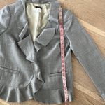 J.Crew Wool Ruffle Blazer Gray Jacket Size 2 Peplum Trim Style 17863 Classic Photo 8