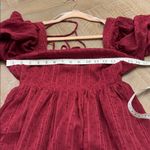 Lulus Only You and I Burgundy Long Sleeve Tie-Back Mini Skater Dress Photo 4
