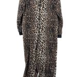 Nick & Nora Nick & Nora Women's Leopard Print Fleece Footed Pajamas Onesie Sleepwear Medium Photo 0