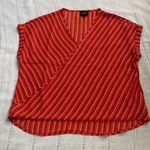 W5 concepts cap-sleeve red and white blouse. Photo 2