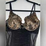 Victoria's Secret Victoria’s Secret Black Leopard Print Lace Mesh Dress 36B Sultry & Chic Chemise Photo 4