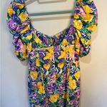 ZARA Purple Floral Corset Style Blogger Favorite Dress Sz M Photo 5