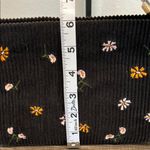 ✨Shiraleah Black Corduroy Cosmetic Bag with Floral Embroidery 🌼 Photo 6