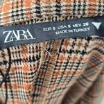 ZARA  Plaid Button Down Shirt Dress Size S Photo 5