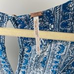 Free People  Blue Printed Arizona Short Sleeve Romper Size: S Photo 6