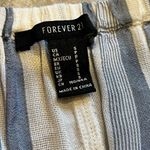 Forever 21 🆕 striped off shoulder long sleeve crop top blue white small Photo 4