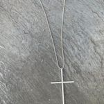 Free People Y2k Classy timeless silver diamond cross necklace Photo 3