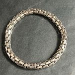 Vintage silver tone unisex‎ chainlink bracelet one size stretches Photo 1