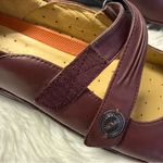 Clarks  Unstructured Burgundy Leather Mary Jane Comfort Shoes New Size 12 Photo 2