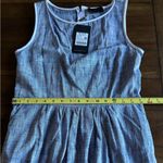 BGL Blue Chambray Sleeveless Linen Blend Maxi Dress Size 6 NEW MSRP 345.00 Photo 5