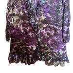 Multiples Cardigan Women Large Purple Multicolor Art To Wear Ruffle Boho Sweater Photo 3