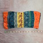 SheIn Orange Blue Floral Paisley Padded Bikini Top Swimwear Medium Photo 4