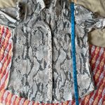 EXPRESS The Portofino Shirt Snake Skin Print Button Down Size Small Photo 11