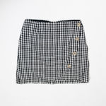 Maeve NEW  Cotton Blend Black White Houndstooth Print Pattern Button Mini Skirt 8 Photo 0