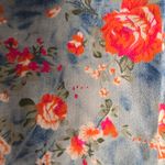 Floral Blue and Brown Women's BagCapelli Straw World Blue Floral Handmade Tote Photo 4