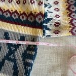 Bonjour Vtg Women’s Nordic Fair Isle Print Crewneck Sweater Grandpacore Comfy Size XL Photo 7