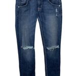 Hudson Jeans Size 25 Bacara Crop Straight Cuffed Ripped Knee Flap Pocket in Vina Photo 0