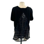 Sachin + Babi  Knit Mesh‎ Skeleton Goth Gore Spine Skeleton Sweater Size Small Photo 6