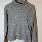 Banana Republic  Turtleneck Sweater Size Medium Gray‎ Long Sleeve Wool Blend Photo 0