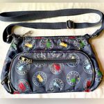 Bueno  Blue/Gray Perfect Travel Crossbody Bag with USA State Symbols Photo 0
