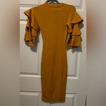 Lulus  Golden Long Sleeve Ruffle Dress Photo 3