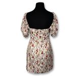 Lulus  Forever a Sweetheart Cream Floral Print Puff Sleeve Mini Dress Women's M Photo 1