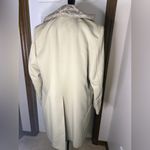 London Fog  Cream Trench Coat with Faux Fur Collar Photo 3