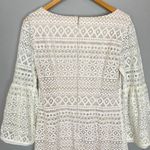 Eliza J  Dress White Lace Bell Sleeve Size 8 Wedding‎ Rehearsal Elopement Lined Photo 5