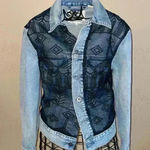 Levi's Levi’s denim trucker jacket with black overlay Photo 1